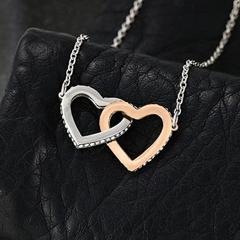 Fashion Double Heart Clavicle Chain Women