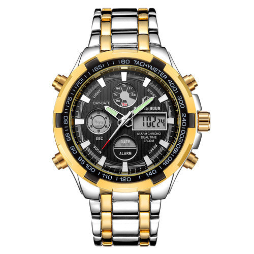 Men's Calendar Alloy Sports Multi-function Watch