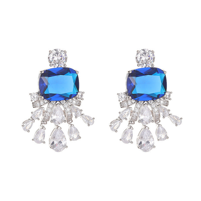 New Zircon Fashion Square Eardrop Jewelry