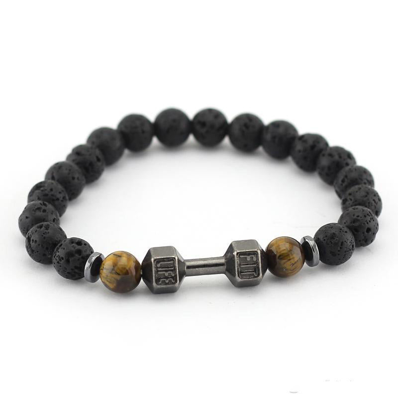 Stretch Volcano Dumbbell Men's Bracelet