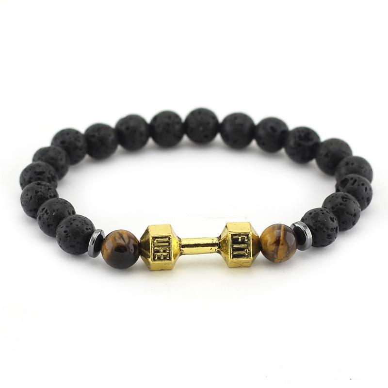 Stretch Volcano Dumbbell Men's Bracelet