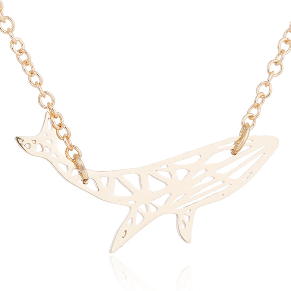 Hollow Whale Origami Women's Jewelry Clavicle Chain