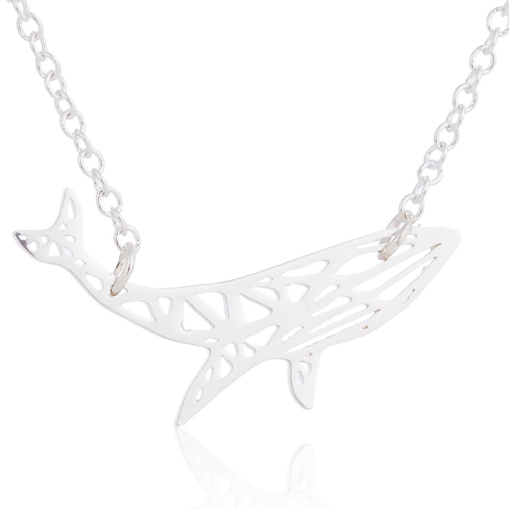 Hollow Whale Origami Women's Jewelry Clavicle Chain