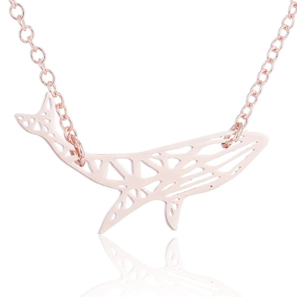 Hollow Whale Origami Women's Jewelry Clavicle Chain