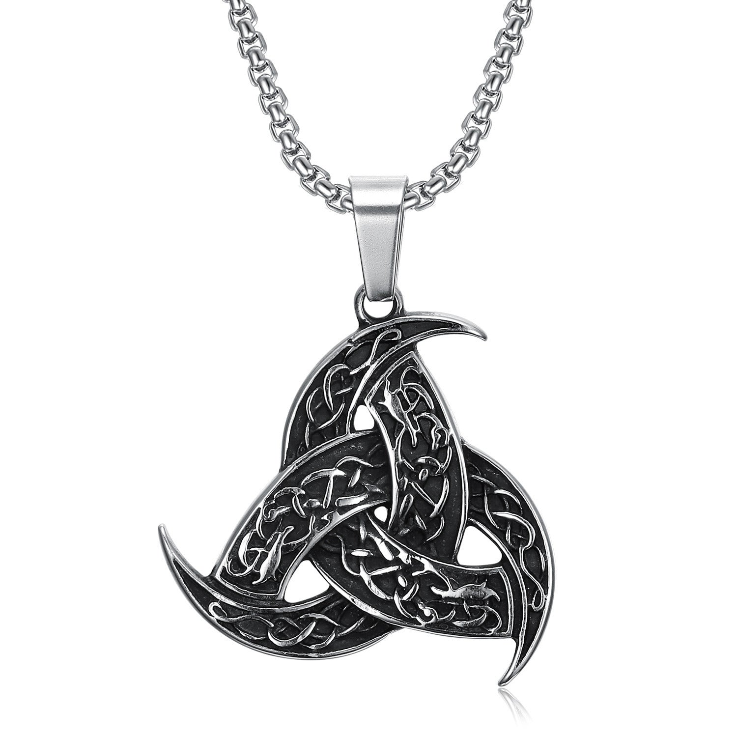 Odin Horn And Dragon Pendant Amulet Necklace