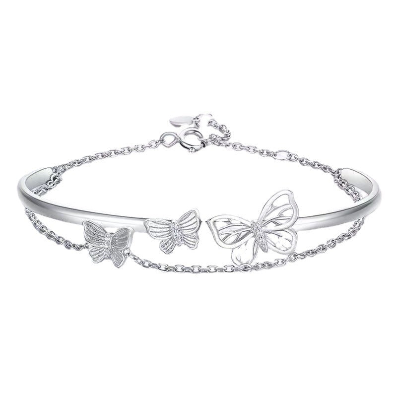 Women's Fashion Versatile Double Layer Butterfly Bracelet