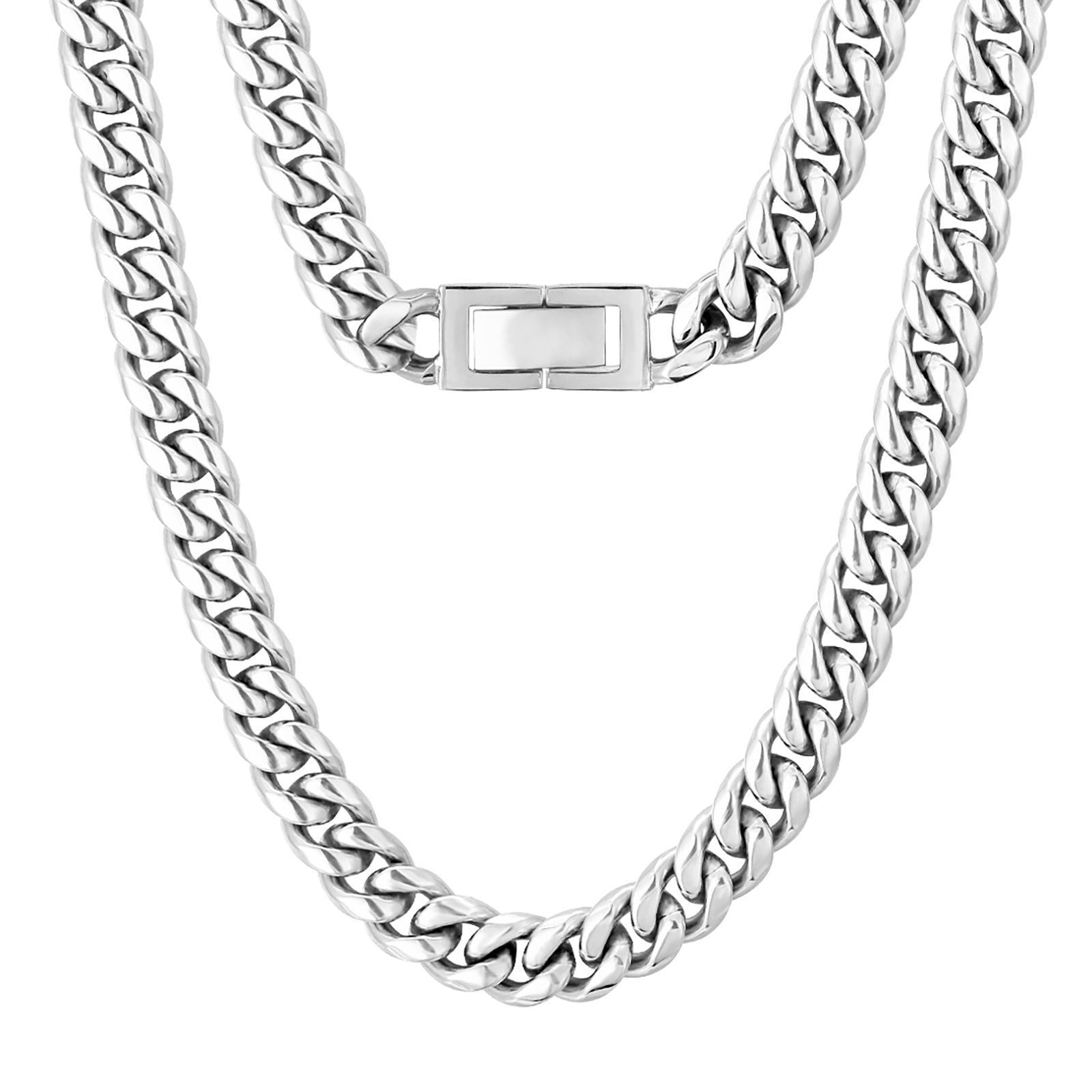 10mm316L Titanium Steel Cuban Necklace 18K Gold