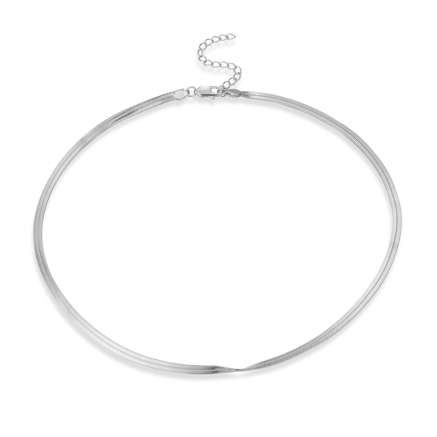 Female 925 Sterling Silver Plain Chain Ins Light Luxury Niche Necklace