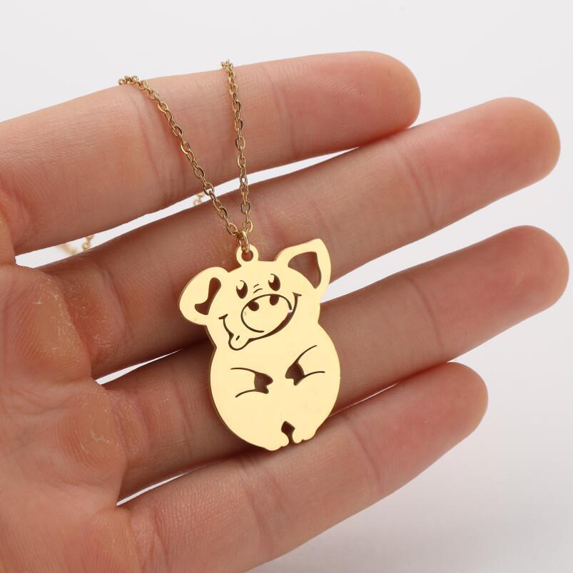 Ins Light Luxury Personality Cute Cartoon Animal Pendant Necklace