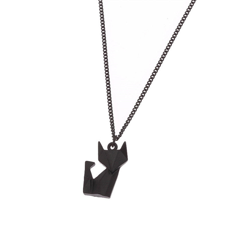 Versatile Three-dimensional Geometric Origami Animal Short Necklace