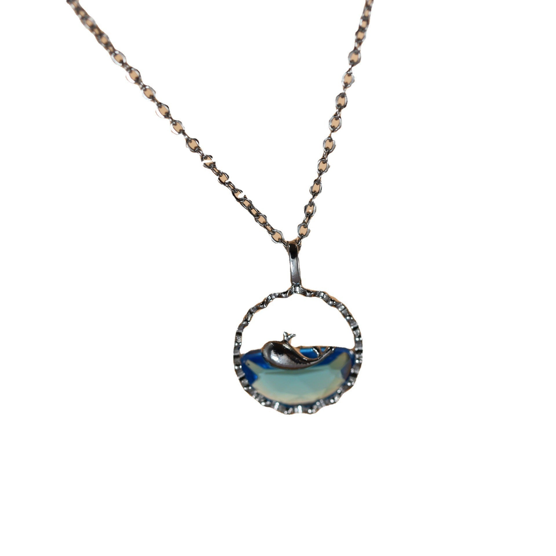 Fashion Jewelry Whale Birth Has You Whale Niche Female Fantasy Blue Sea Necklace