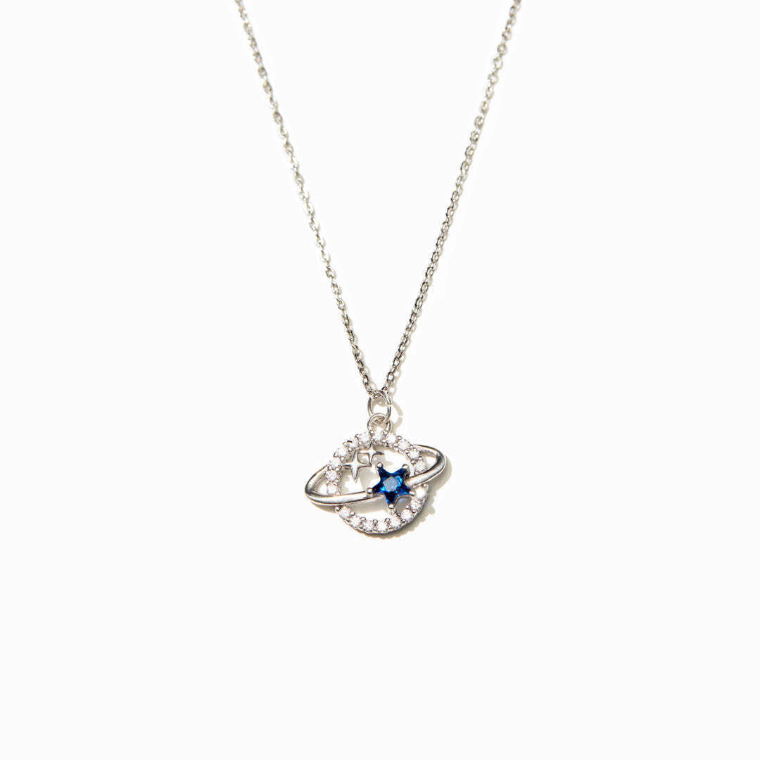 Personality Planet Full Diamond Necklace Zircon Clavicle Chain