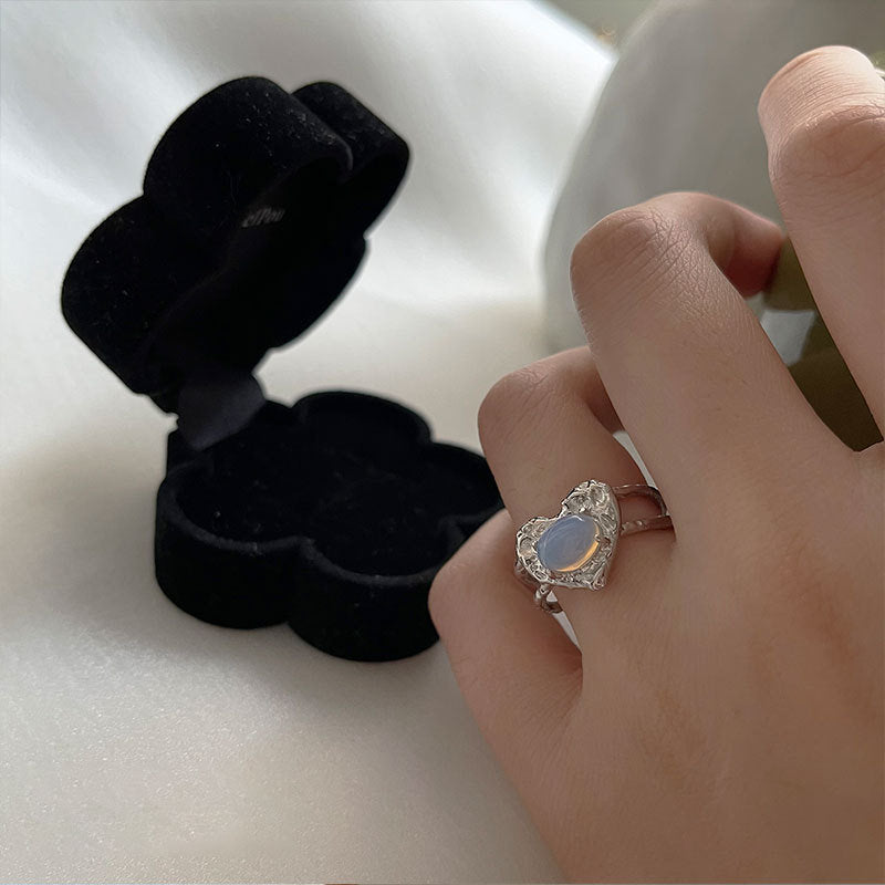 Retro Fashion Sweet Peach Heart Ring Hip Hop Index Finger