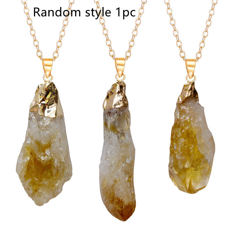 Irregular Shape Natural Brazilian Citrine Pendant