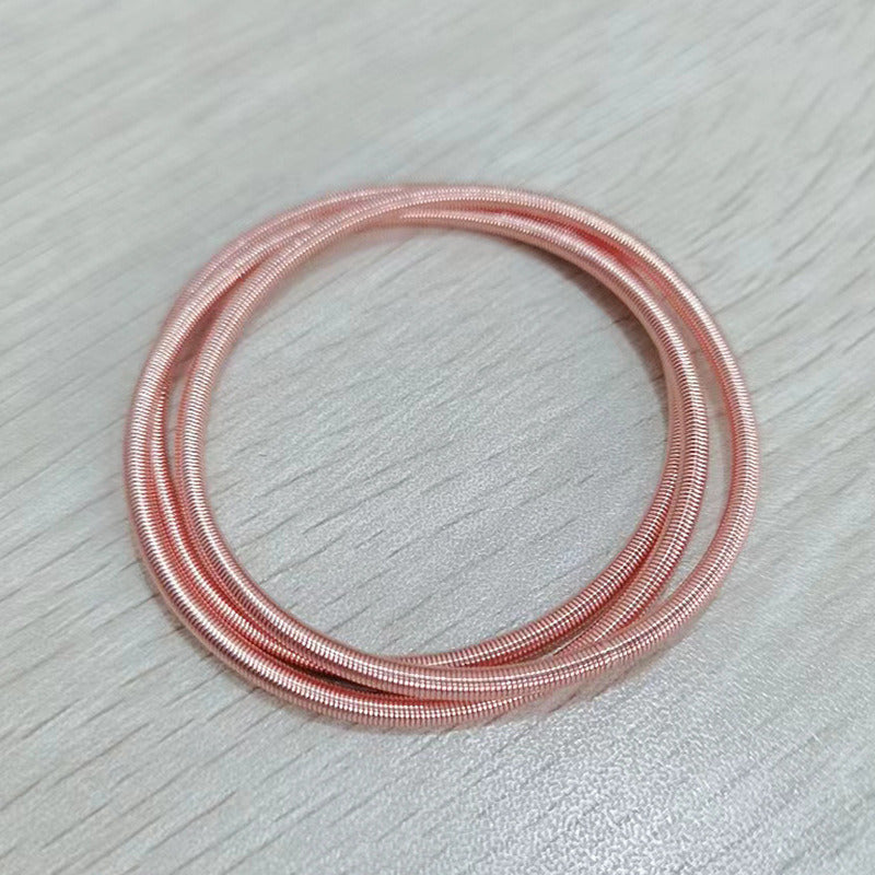 4.2mm Carbon Steel Spring Coil Bracelet For Women