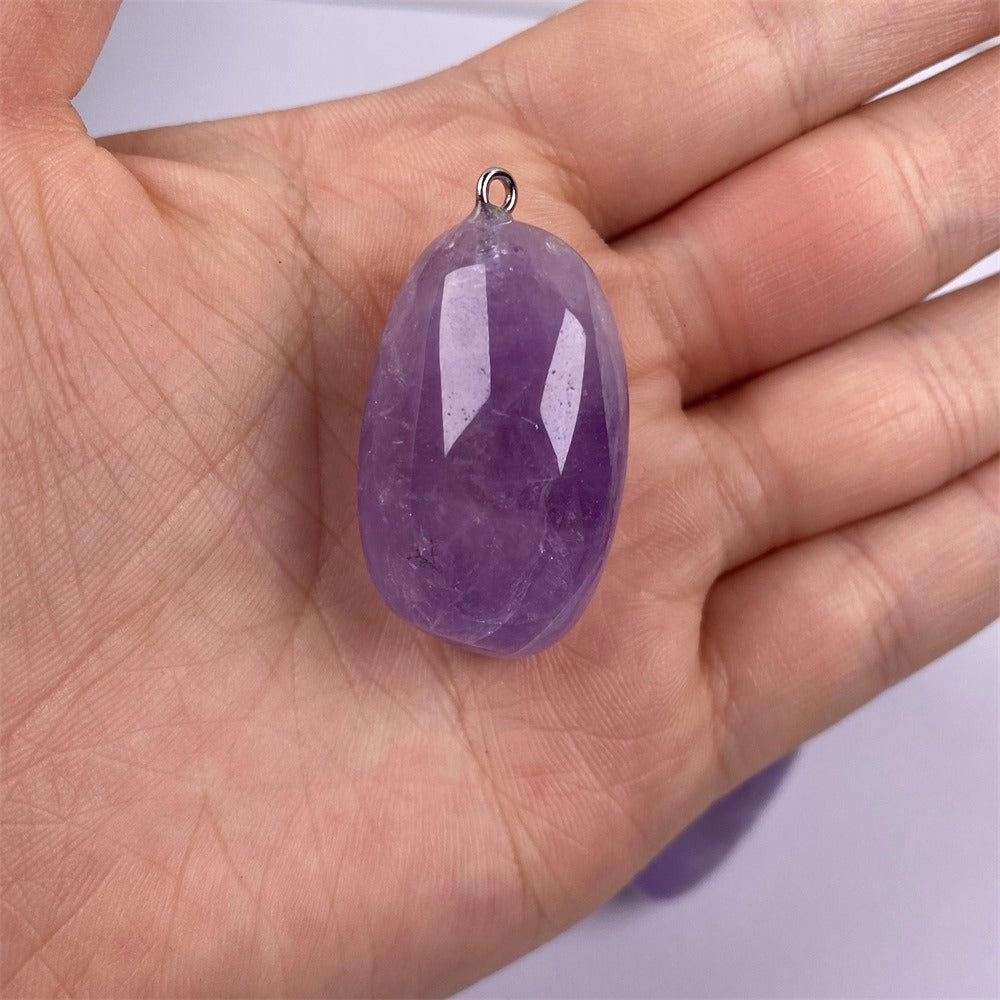 Natural Stone Unshaped Amethyst Pendant DIY Jewelry Accessories