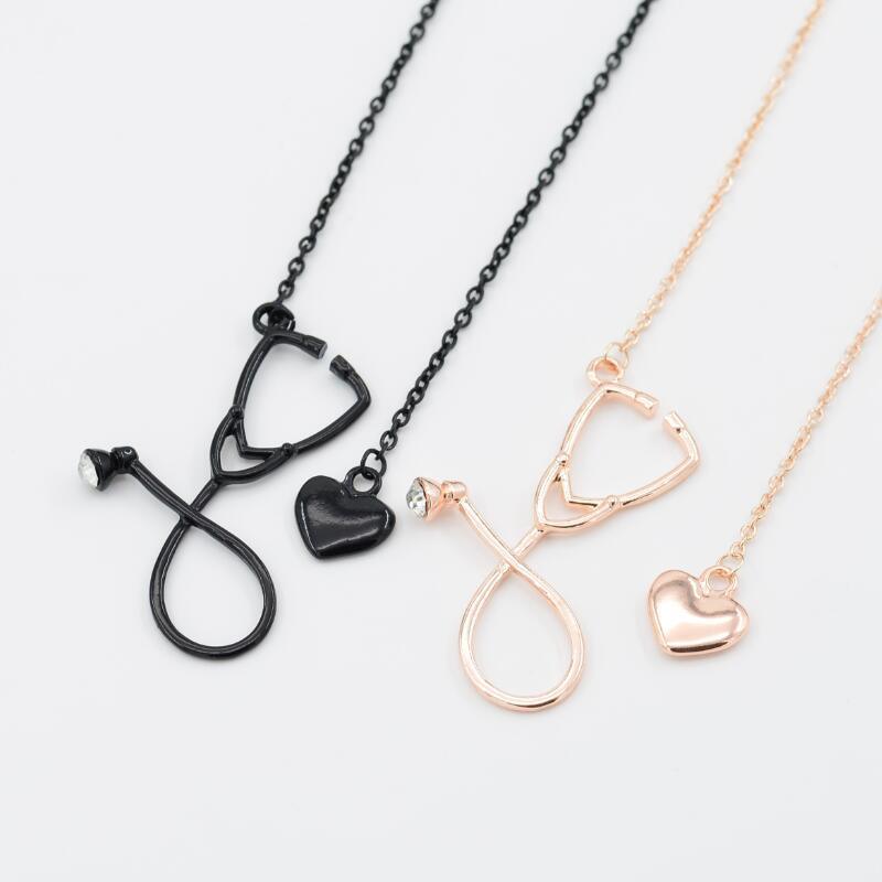 Creative Love ECG Stethoscope Pendant Necklace