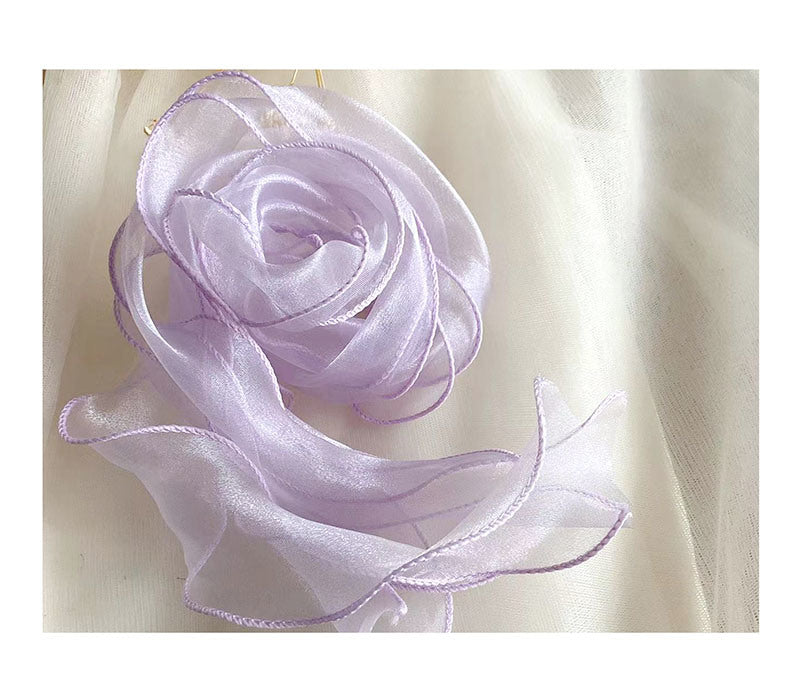 Purple Bow Ribbon Braided Headband