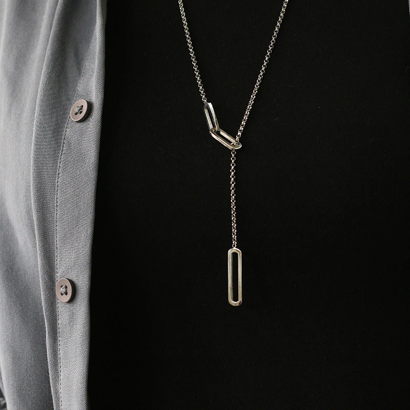 Simple Geometric Variety Of Wearing Square Sweater Chain