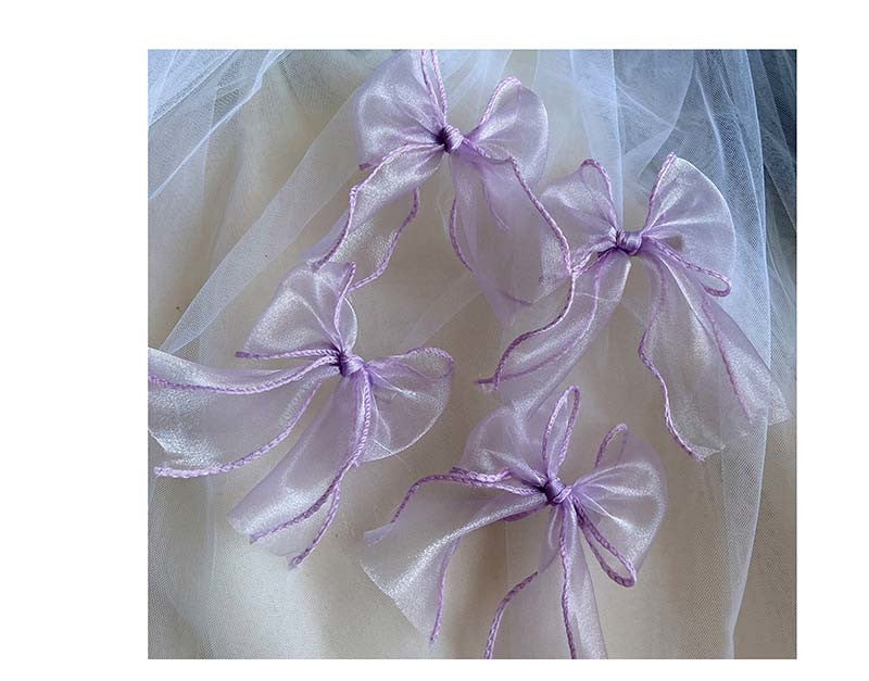 Purple Bow Ribbon Braided Headband