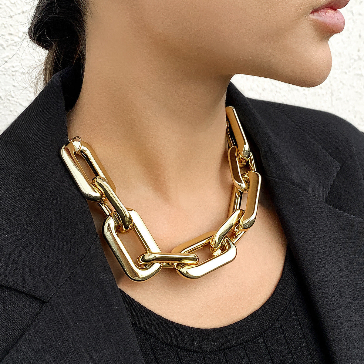 Trendy Punk Thick Chain Necklace Hip Hop