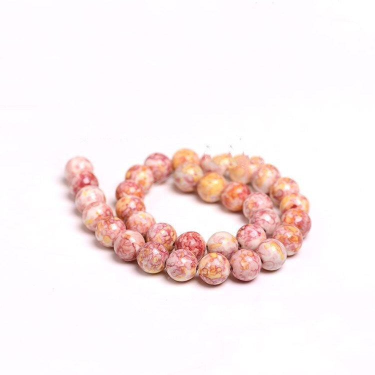 Creative Versatile Rain Color Stone Round Beads