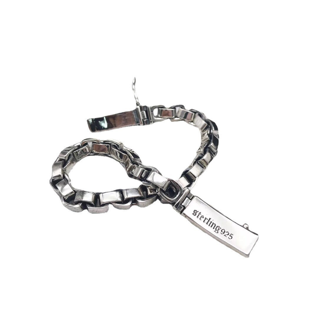 Men's And Women's Fashion Glossy Thai Silver Bracelet