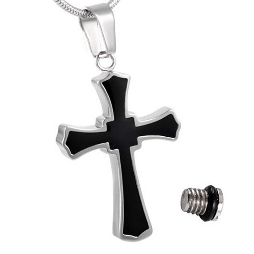 European And American Personalized Commemorative Lover Dogcat Remains Cross Cinerary Casket Necklace Funeral Cremation Waterproof Pendant