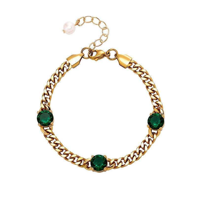 Gold Australia Color Preservation Cuban Chain Personality Bracelet