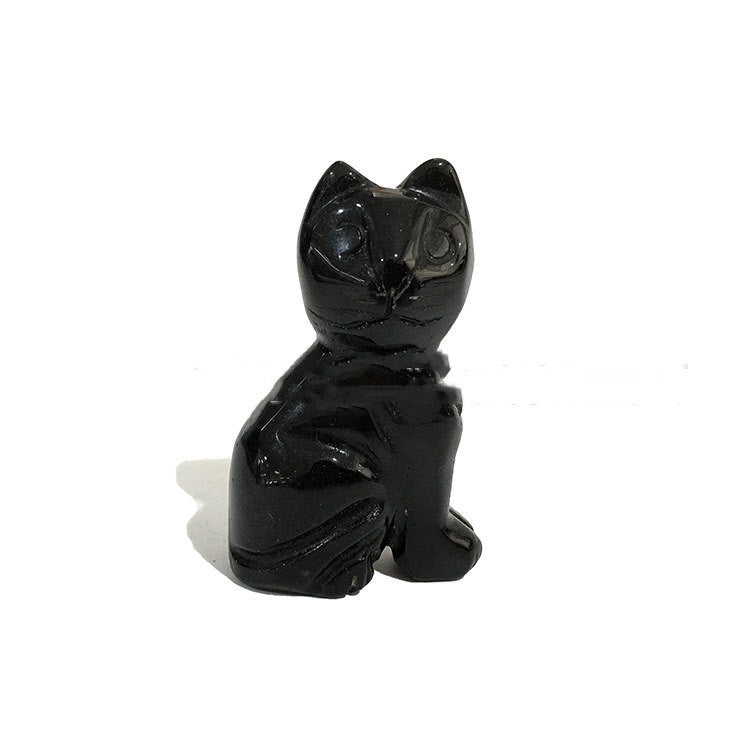 Natural Crystal Jade Kitten Ornaments 2 Inch Home Small Animal Ornaments