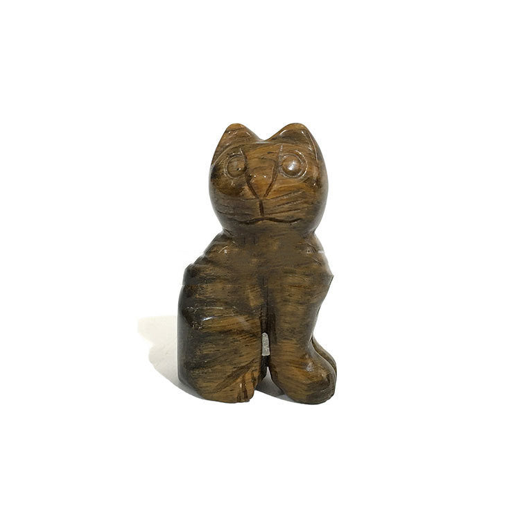 Natural Crystal Jade Kitten Ornaments 2 Inch Home Small Animal Ornaments