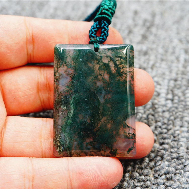 Natural Vision Aquatic Plant Agate Pendant For Women And Men