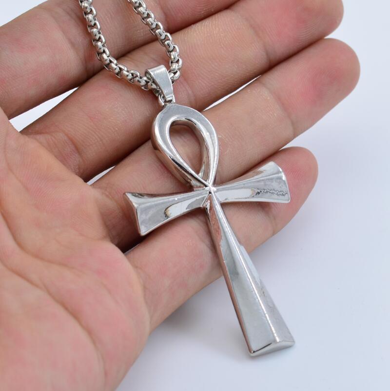 Egyptian Ankh Key Cross Pendant Necklace