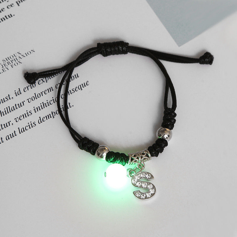 New Luminous English Alphabet Couple Bracelet