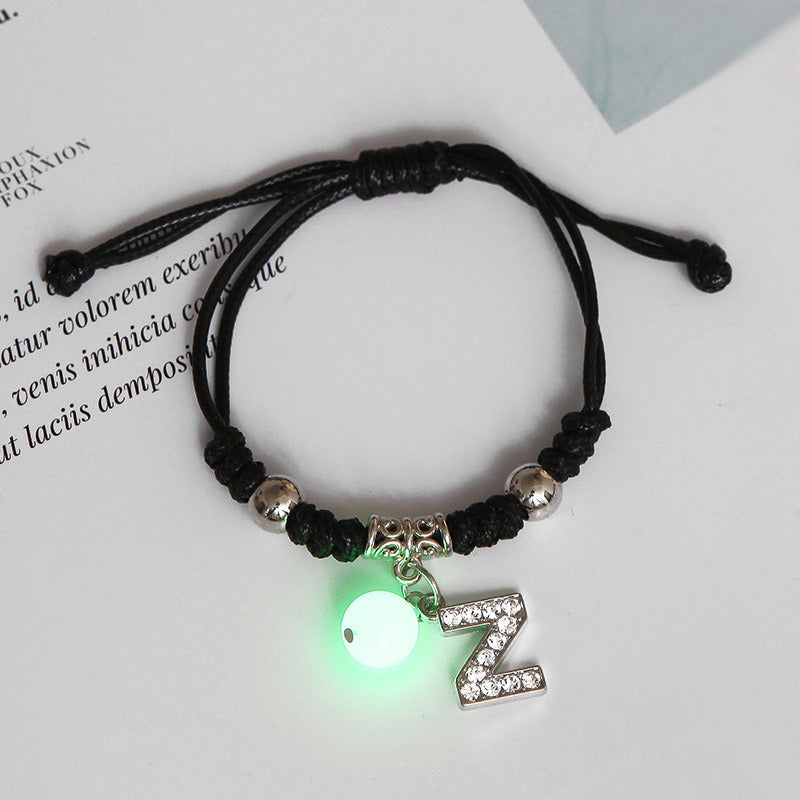 New Luminous English Alphabet Couple Bracelet