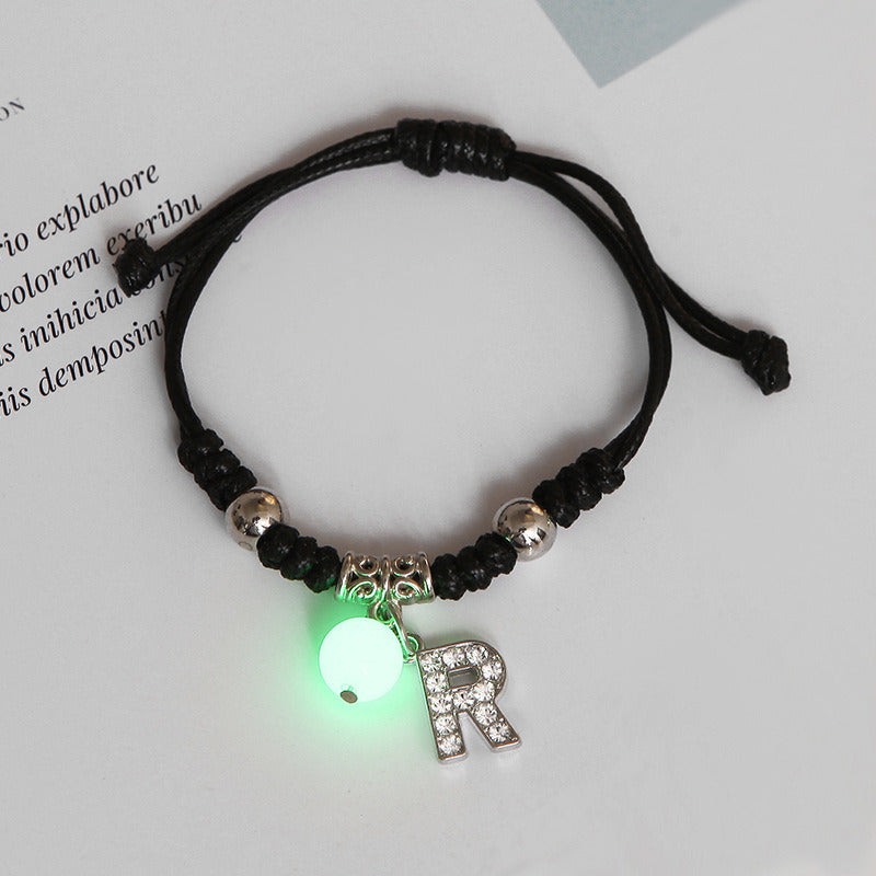 New Luminous English Alphabet Couple Bracelet