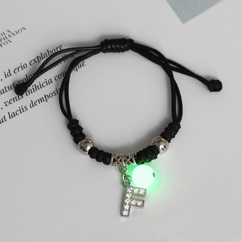 New Luminous English Alphabet Couple Bracelet