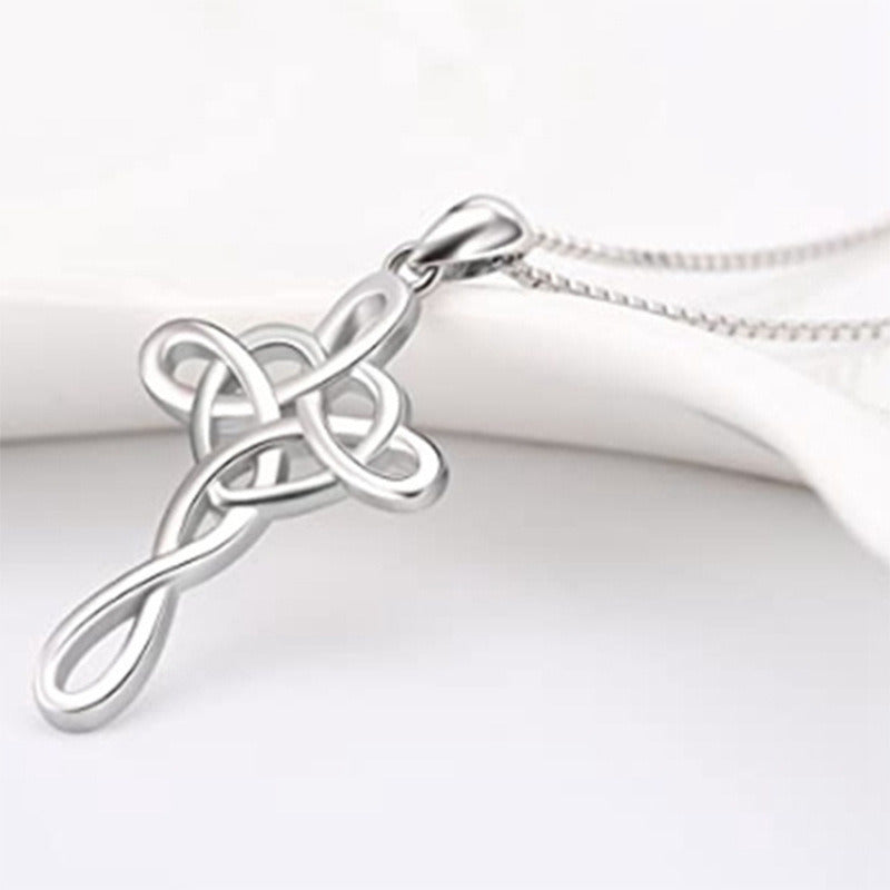 Vintage 925 Sterling Silver Jewelry Celtic Knot Necklace