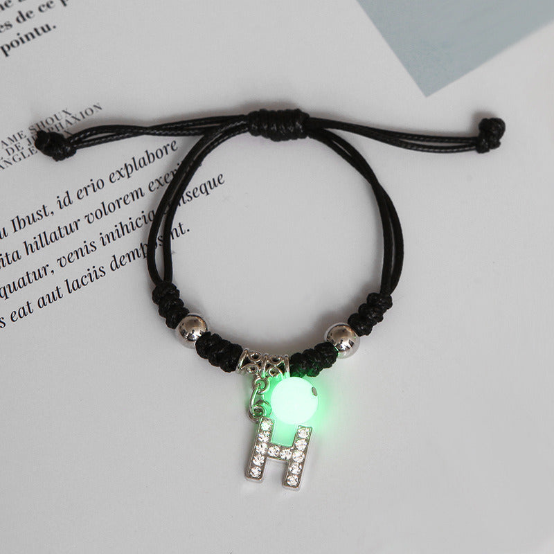 New Luminous English Alphabet Couple Bracelet