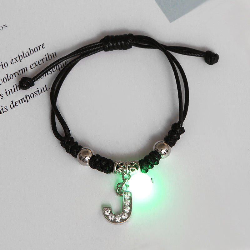 New Luminous English Alphabet Couple Bracelet