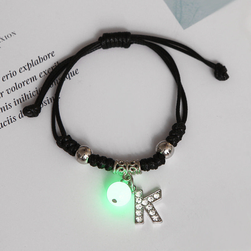 New Luminous English Alphabet Couple Bracelet