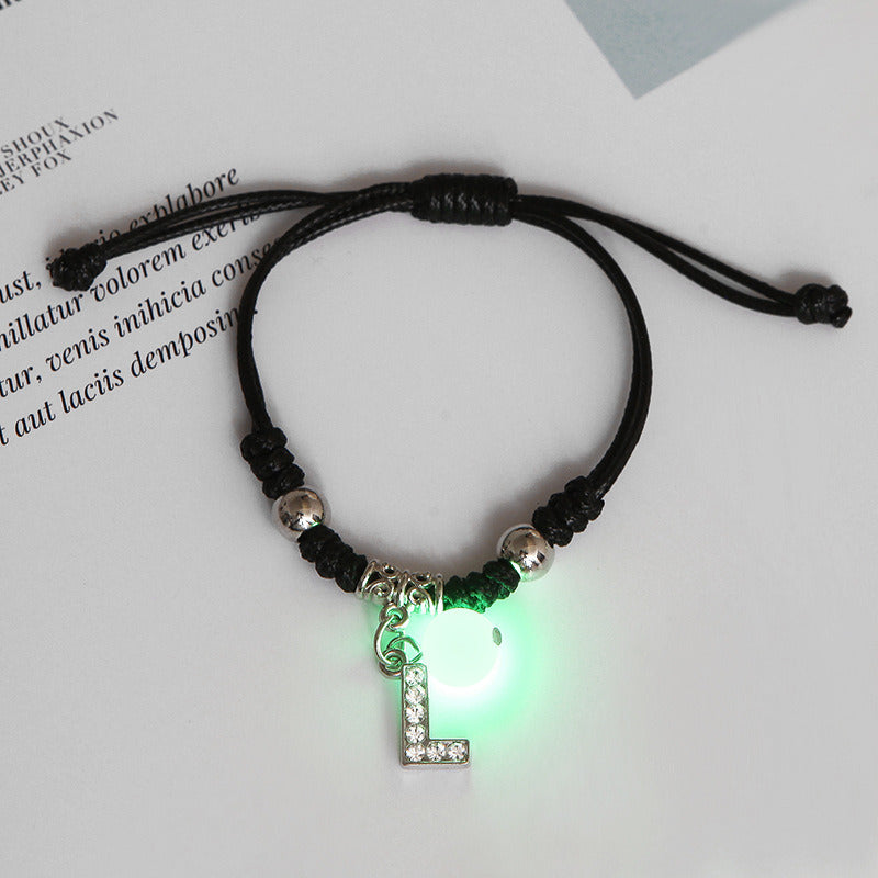 New Luminous English Alphabet Couple Bracelet