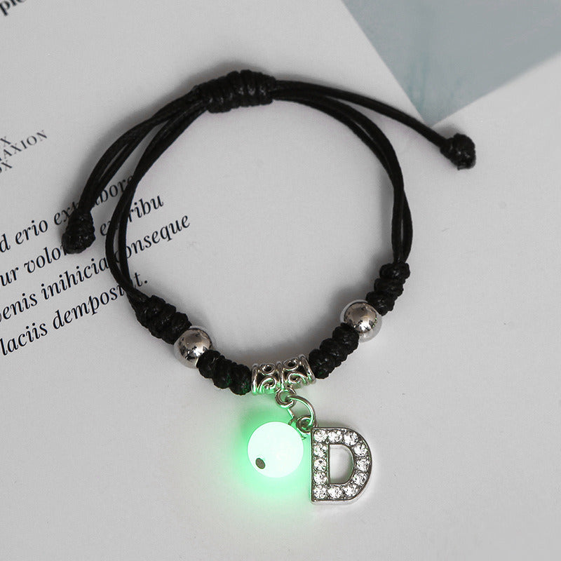 New Luminous English Alphabet Couple Bracelet