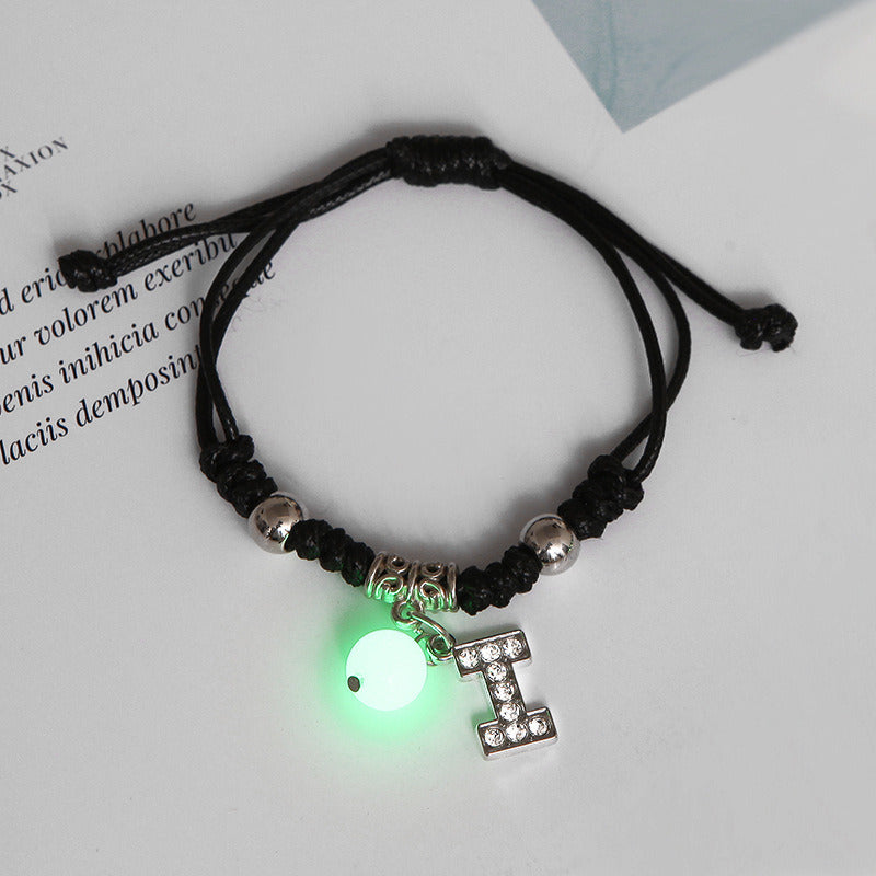 New Luminous English Alphabet Couple Bracelet