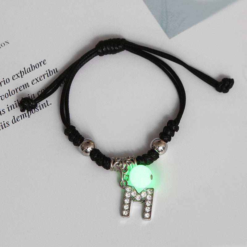 New Luminous English Alphabet Couple Bracelet