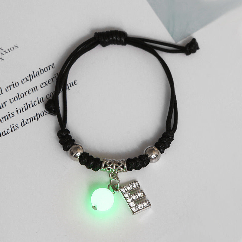 New Luminous English Alphabet Couple Bracelet