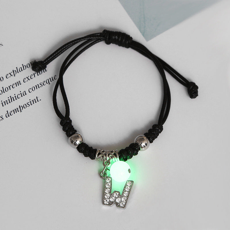 New Luminous English Alphabet Couple Bracelet