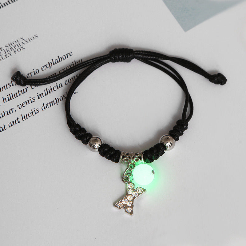 New Luminous English Alphabet Couple Bracelet