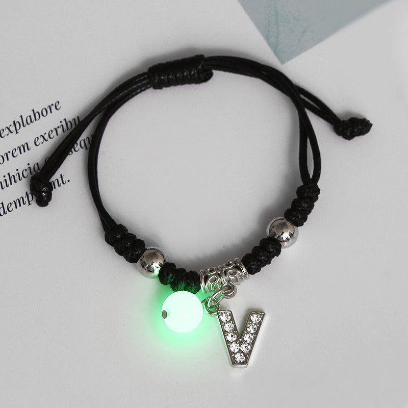 New Luminous English Alphabet Couple Bracelet