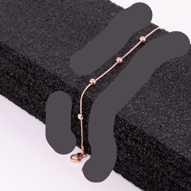 Multi Ball Rose Gold Anklet Bracelet